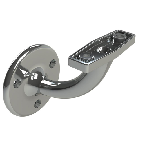 Satin Chrome Handrail Brackets | The Stair Factory