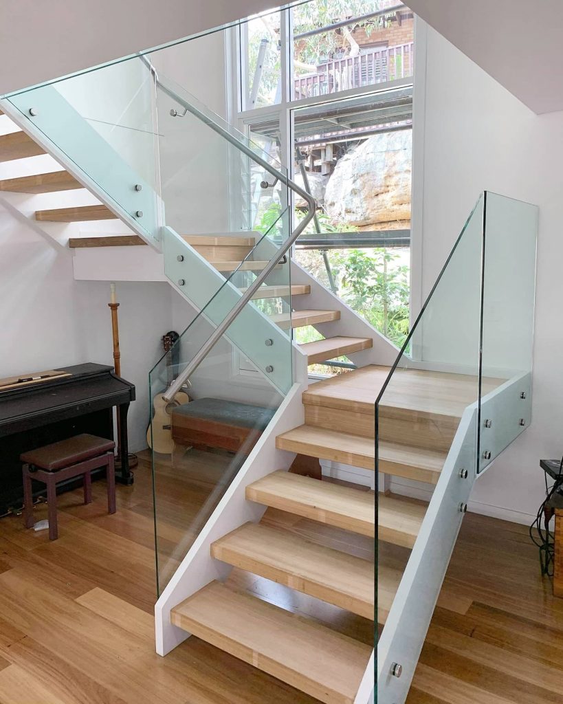 Open Tread Timber Staircase Installation - Timber Stair Services