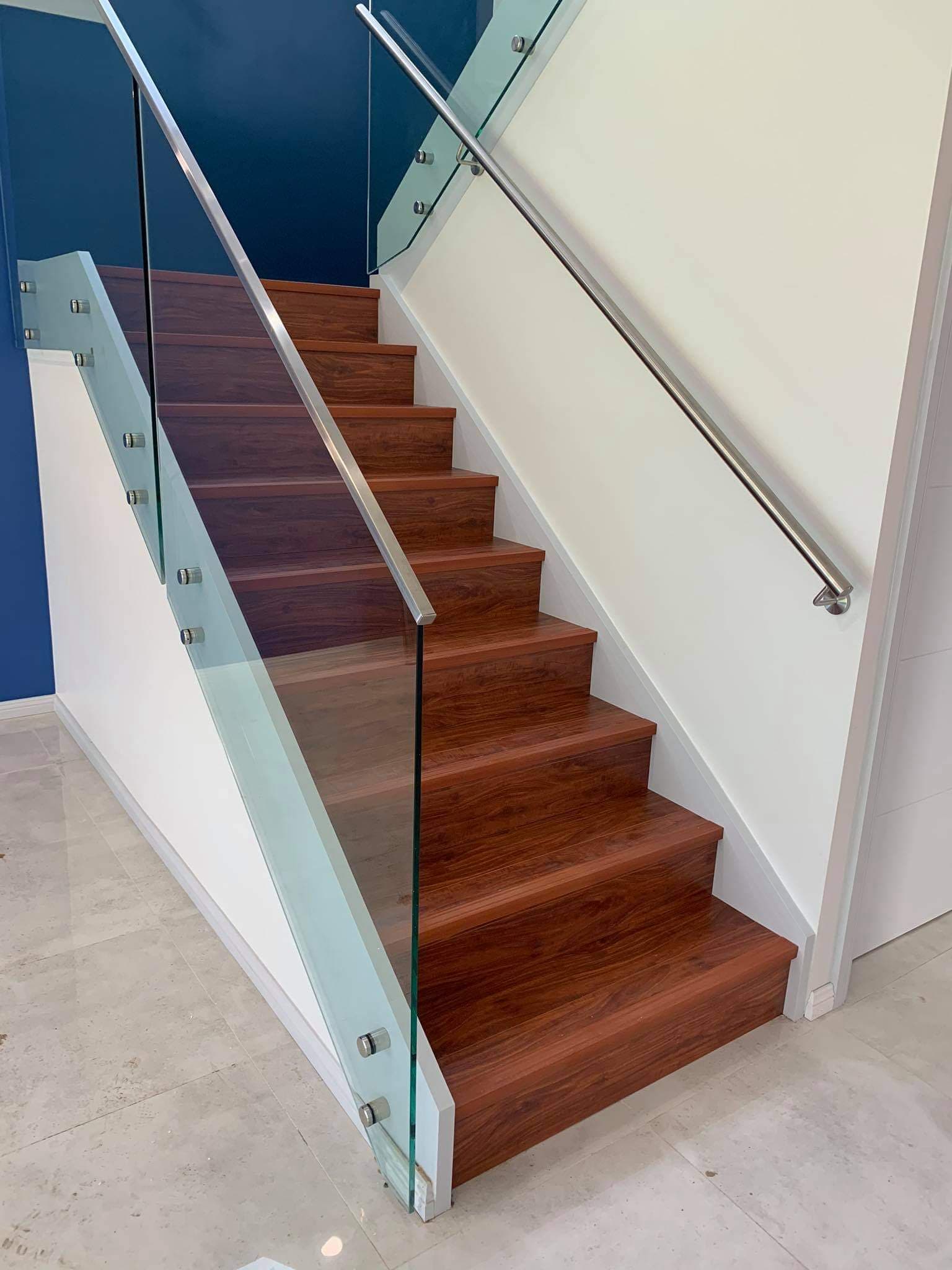 Glass Balustrade Timber Staircase - The Stair Factory