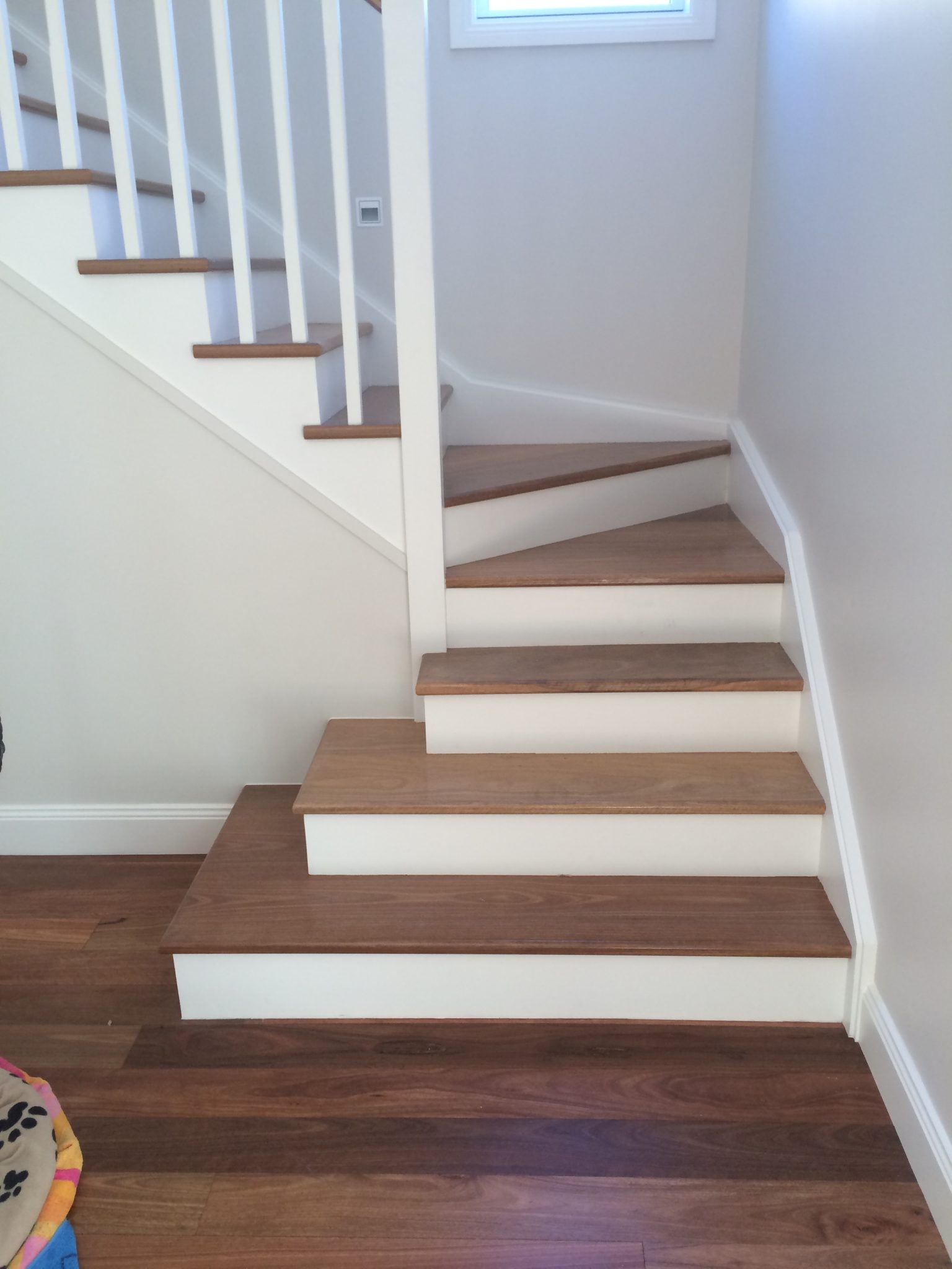 Bullnose Stair Tread Installation - Timber Stair Services