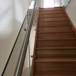 Glass Balustrade Staircase Installation - Timber Stair Services